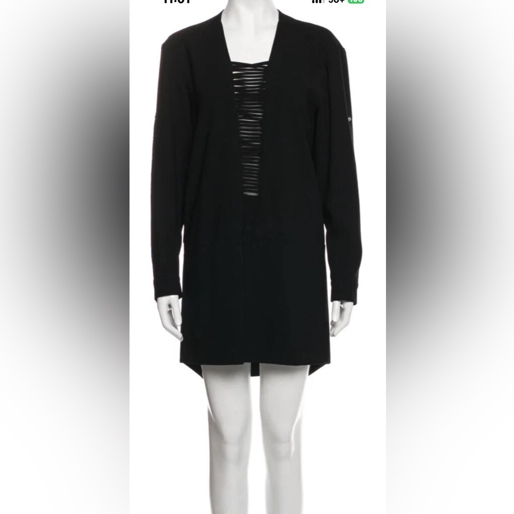 IRO black odriane dress front cross straps sz 42 usa m